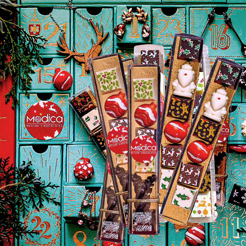 Set 10 cutii cu câte 6 bomboane de Crăciun